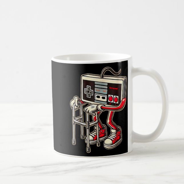 Retro Video Game Controller With Walker Funny Game Kaffeetasse (Rechts)