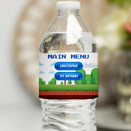 Retro Video Game Menu 1. Geburtstag Party