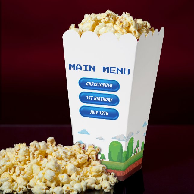 Retro Video Game Menu 1. Geburtstag Party Geschenkschachtel (Retro Video Game Menu 1st Birthday Party Favor Boxes
)