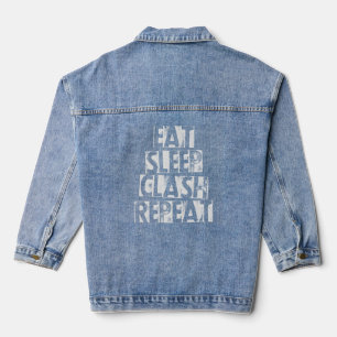 Retro Video Gaming Game Gamer fressen Schlaf-Clash Jeansjacke