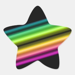 retro Video Neonstreifen :  Stern-Aufkleber