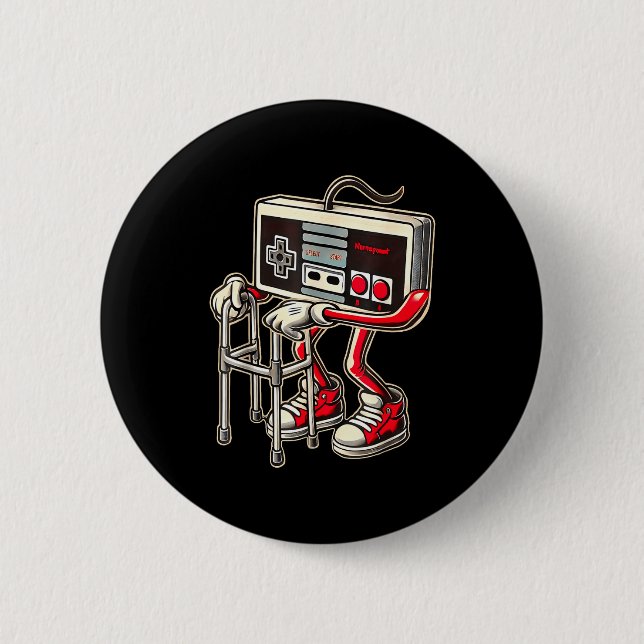 Retro-Videospiel-Controller mit Walker Lustiges Sp Button (Vorderseite)
