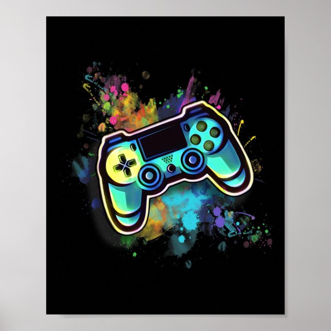 Retro-Videospielcontroller für Männer1 Poster (Vorne)