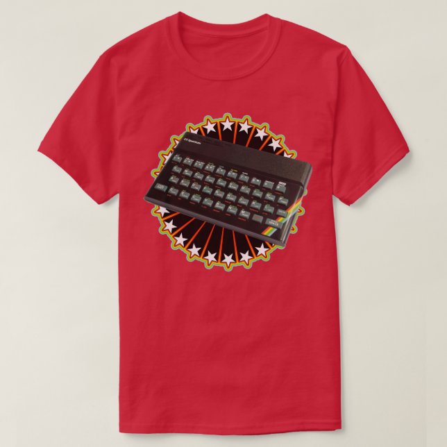 Retro-Videospiele ZX Spectrum T-Shirt (Design vorne)