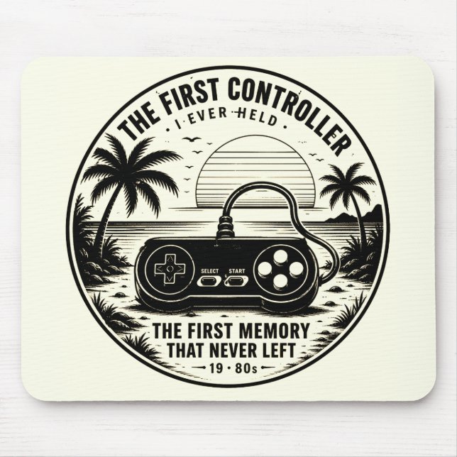 Retro-Videospieler-Design Mousepad (Vorne)