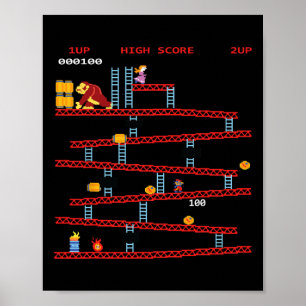 Retro-Videospielkonsolen-Spielhalle Vintage-Gaming Poster
