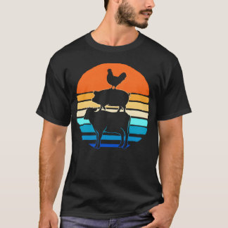 Retro-Viehhaltung Rancher Viehausstellung ret T-Shirt