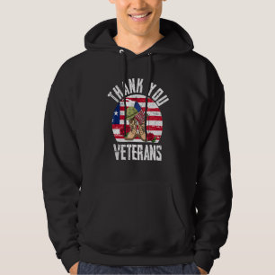 Retro Vielen Dank Veteranen Combat Boots Blume Vet Hoodie