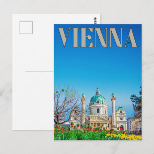 Retro Vienna City Austria Skyline-Geschenke Postkarte