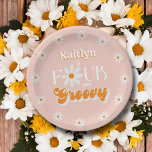 Retro Vier je Groovy Girls 4. Geburtstag Pappteller<br><div class="desc">Feiern Sie stilvoll mit diesen trendigen Tellern aus dem 4. Das Design ist leicht mit Ihrer eigenen Formulierung zu personalisieren und Ihre Familie und Freunde werden begeistert sein,  wenn sie diese fabelhaften Party-Teller sehen. Matching-Elemente finden Sie in der Auflistung.</div>