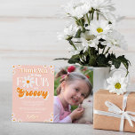 Retro Vier mal Groovy Girls 4. Geburtstags-Foto Dankeskarte<br><div class="desc">Dankeschön im Stil mit diesen trendigen 4. Geburtstag danke Ihnen Karten. Die Vorlagenformulierung ist einfach zu personalisieren und Ihre Familie und Freunde werden begeistert sein,  wenn sie diese fantastischen Dankesworte erhalten.</div>
