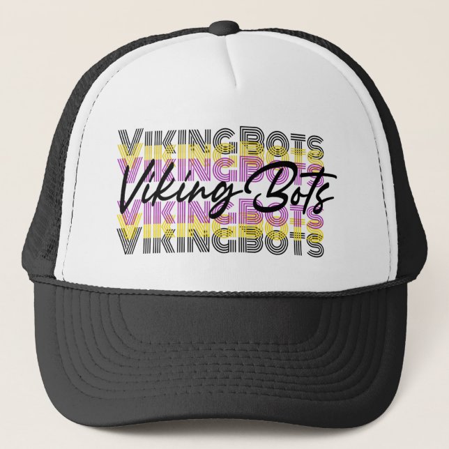 Retro VikingBots Hat Truckerkappe (Vorderseite)