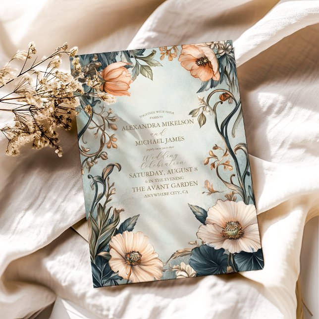 Retro Viktorianisch Royal Floral Wedding Einladung (Von Creator hochgeladen)