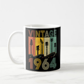 Retro Vintag 1964 Gitarrist 1964 Geburtstagsgitarr Kaffeetasse