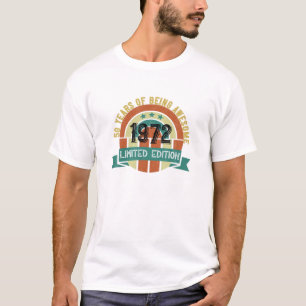 Retro Vintag 1972 50 Jahre alter Vater Geburtstags T-Shirt