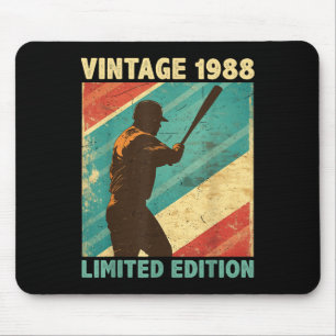 Retro Vintag 1988 Baseball Lover Limited Edition Mousepad