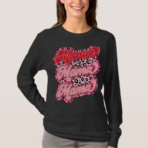 Retro Vintag 70er 80er Mama Leopard Mama Life Moth T-Shirt