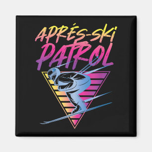 Retro Vintag 80er Apres Ski Patrol Magnet