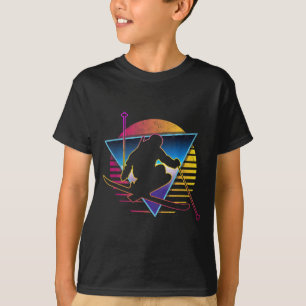 Retro Vintag 80er Ski T-Shirt