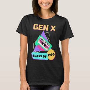 Retro Vintag 90 Klasse 1990 Gen X Geburtstagskuppe T-Shirt