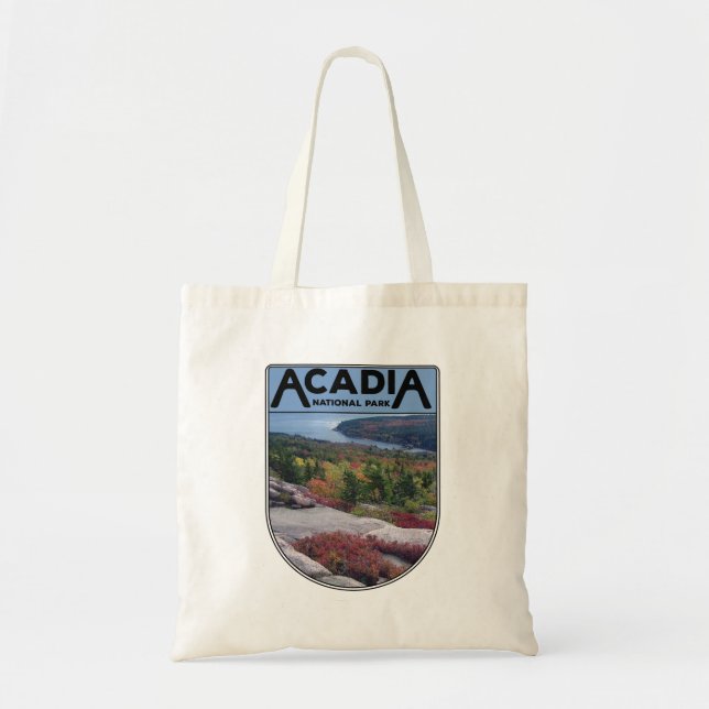 Retro Vintag Acadia Nationalpark Insel Maine Tragetasche (Vorne)