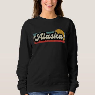 Retro Vintag Alask Staat 70er Groovy AK Sweatshirt