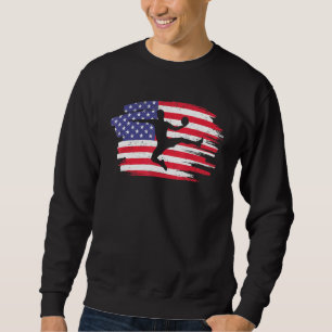 Retro Vintag American Flag Handball 4. Juli Sweatshirt