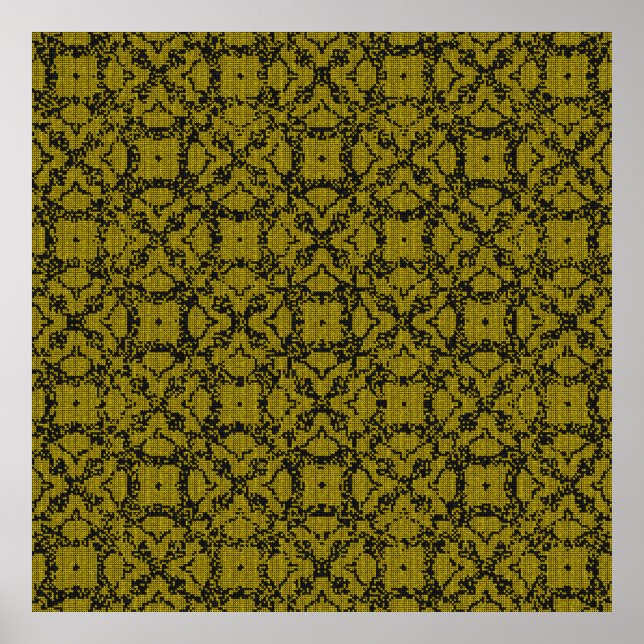 Retro Vintag Ästhetischer Hintergrund Design 80er  Poster (Vorne)