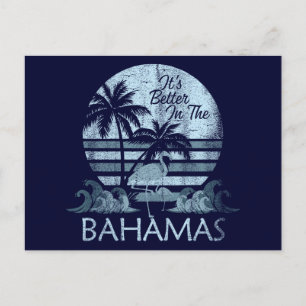 Retro Vintag Bahamas Postcard Aussichtskarte Postkarte