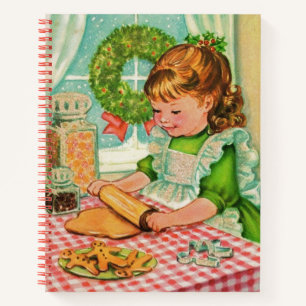 Retro Vintag Baking Girl Spiral Rezept Notebook Notizbuch