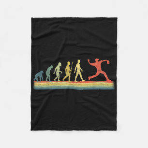 Retro Vintag Baseball Player Evolution Lover Fleecedecke