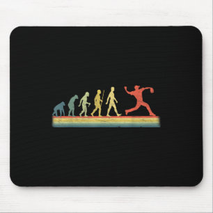 Retro Vintag Baseball Player Evolution Lover Mousepad
