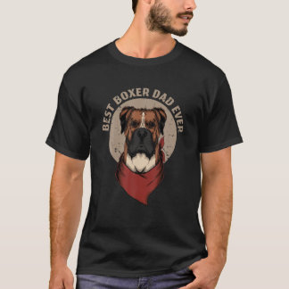 Retro Vintag Best Boxer Vater je Boxer Dog T-Shirt