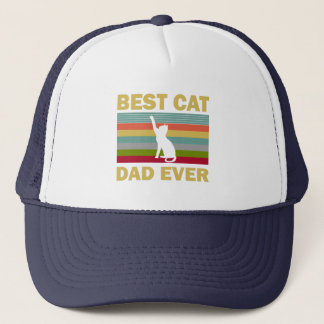 Retro Vintag Best Cat Vater je Truckerkappe