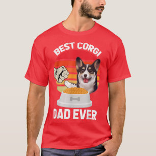Retro Vintag Best Corgi Vater Dog Daddy Pet Eigent T-Shirt