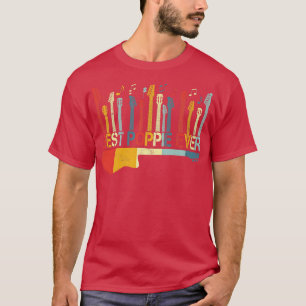Retro Vintag Best Poppie Ever Guitar Lover Gitarre T-Shirt
