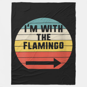 Retro Vintag bin ich mit dem Flamingo   Flamingo Fleecedecke