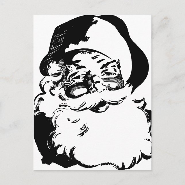 Retro Vintag Black & White Weihnachten Weihnachtsm (Vorderseite)
