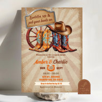 Retro Vintag Boots Cowboy Couples Dusche