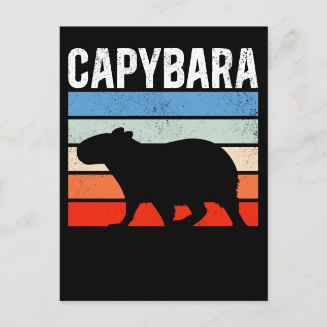 Retro Vintag Capybara Süße Tier Postkarte (Vorderseite)