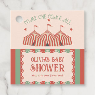 Retro Vintag Carnival Circus Baby Dusche Geschenkanhänger