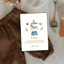 Retro Vintag Carousel Carnival Baby Dusche