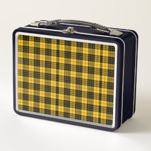 Retro Vintag Citrus Gelbe Karierte Lunchbox