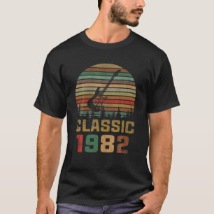 Retro Vintag Classic 1982 40. Geburtstagsgitarre P T-Shirt