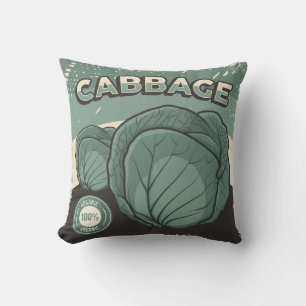 Retro Vintag Classic Grunge Gemüsekohl Kissen