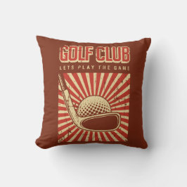 Retro Vintag Classic Grunge Golf Putt Kissen