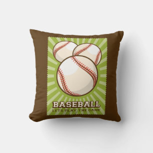 Retro Vintag Classic Grunge Green Baseball Kissen