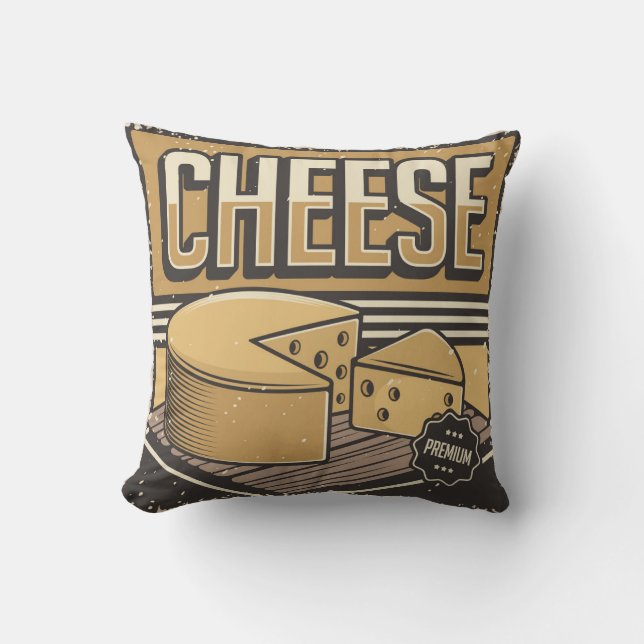 Retro Vintag Classic Grunge Rundkäse Kissen (Vorderseite)
