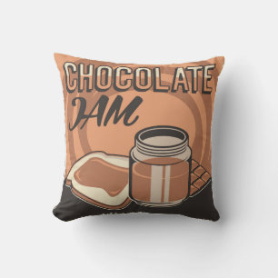 Retro Vintag Classic Sweet Brown Chocolate Jam Kissen