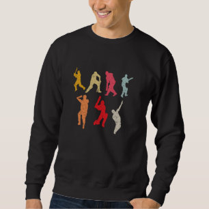 Retro Vintag Colors Cricket Fans Player Coach Gif Sweatshirt